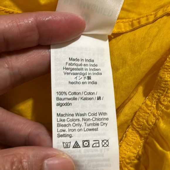 J Crew Tiered Cotton Voile Beach Maxi Dress Yellow Semi Sheer NWT 2021-Small - Picture 11 of 12